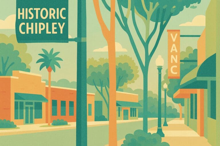 Chipley FL Downtown illustration HelloEmCo
