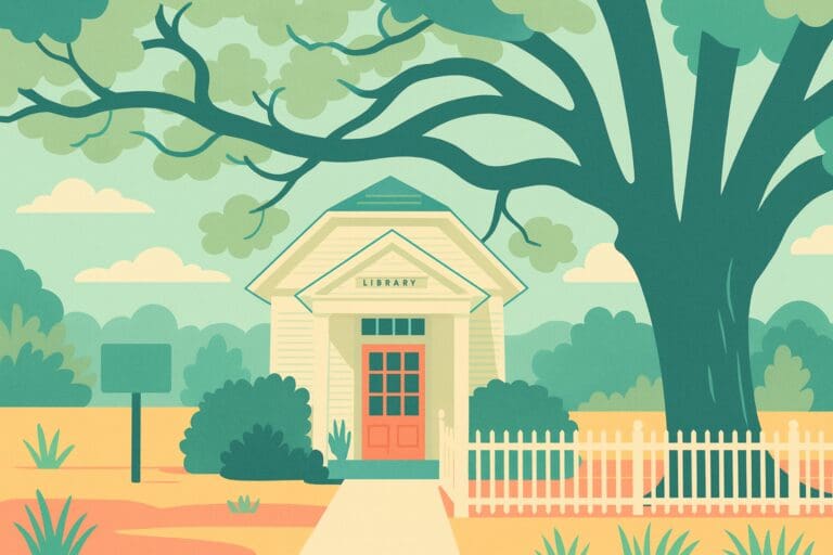 Defuniak Springs FL Library illustration HelloEmCo