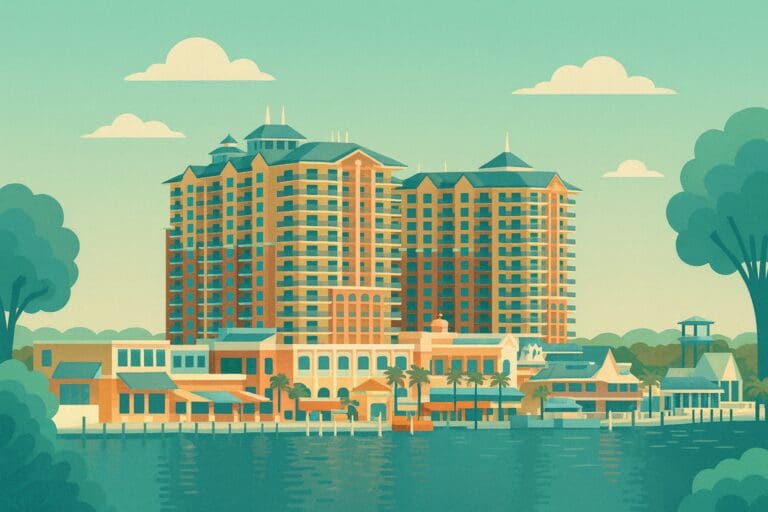 Destin Harbor Emerald Grande illustration HelloEmCo