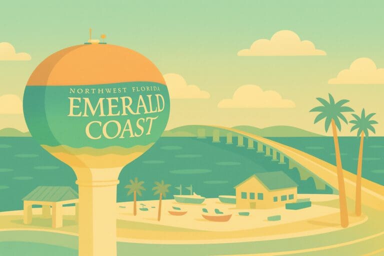 Okaloosa Island Tower illustration HelloEmCo