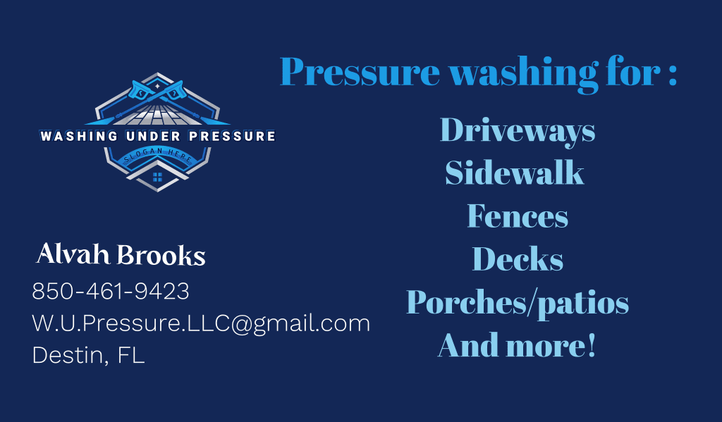 Washing Under Pressure LLC Pressure Washing Service in Destin Florida