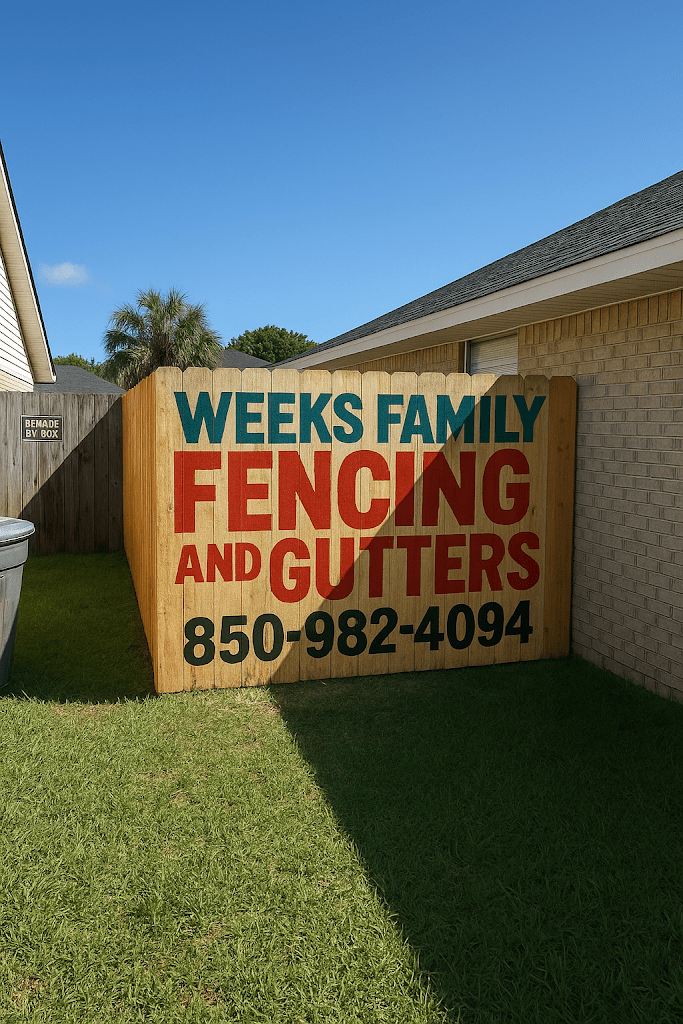 Weeks Family Fencing Gutters Fence Contractor in Pensacola Florida