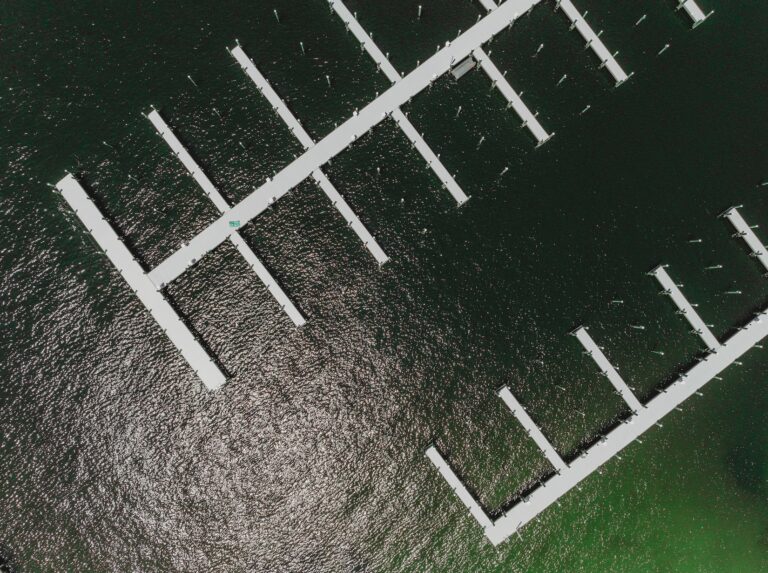 Sunset Isle Marina docks top down view 768x573