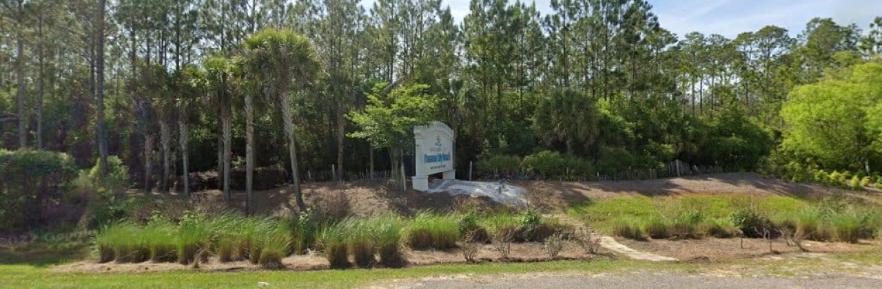 Panama City welcome Sign - Historical Landmark in Inlet Beach